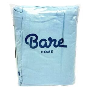 Bare Home King Pillowcases Set 2 Light Blue 100% Cotton Flannel Made in Turkey